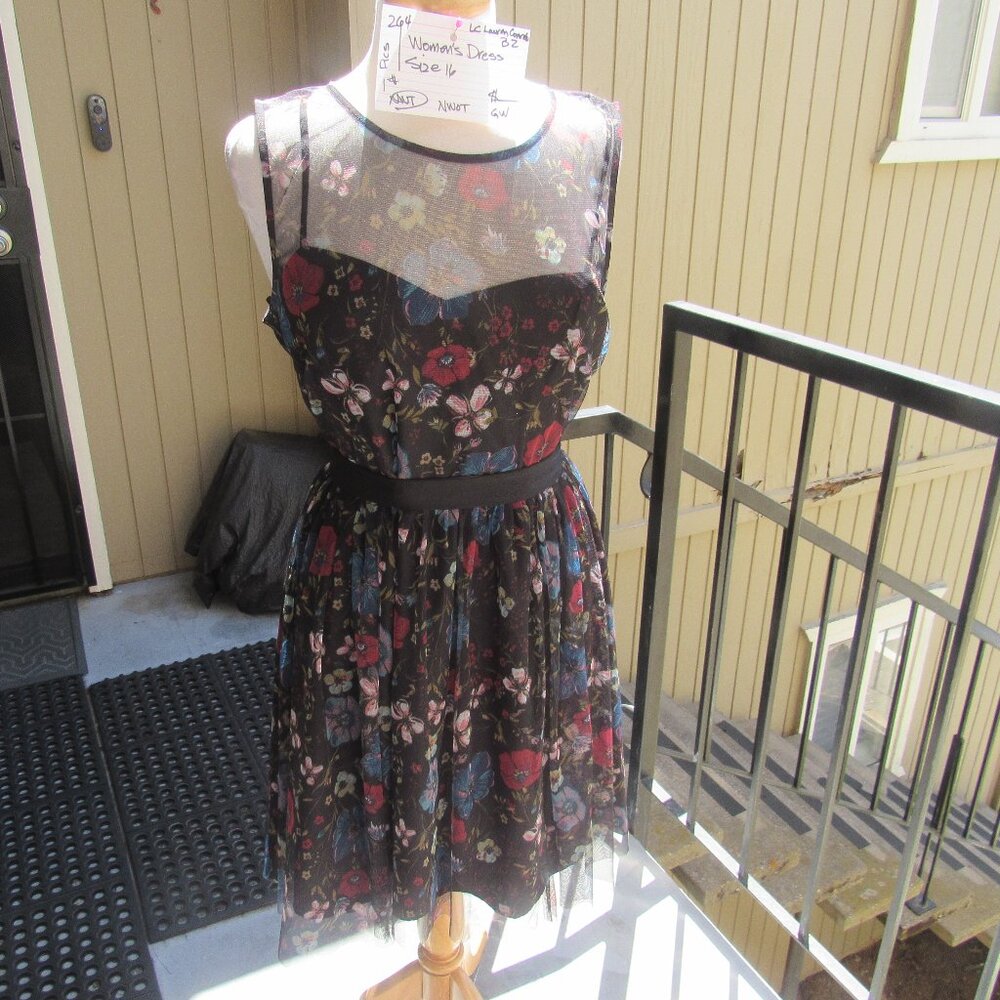 #264. NEW WOMEN'S MESH DRESS BY LAUREN CONRAD   (SIZE 16)
